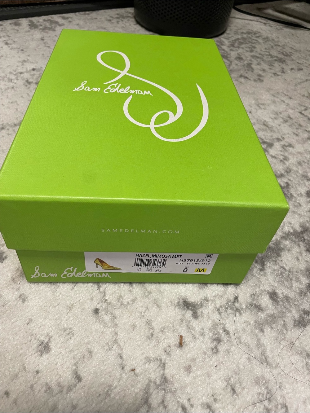 NIB Sam Edelman Hazel Pointed Toe Pump in Mimosa Metallic Gold – Size 8M - Picture 8 of 8
